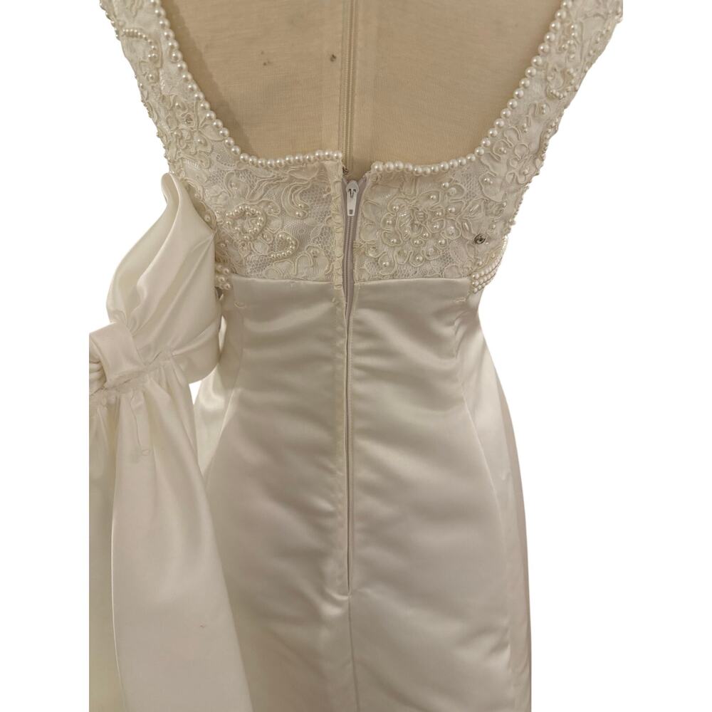 Vintage Mori Lee Wedding gown dress Madeline Gardner tmless bridal 90s luxe sz 4 - Picture 14 of 16